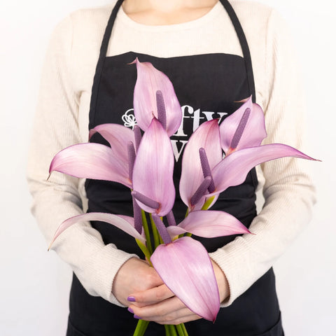 Lavender Lady Designer Anthurium Flower Vase - Image