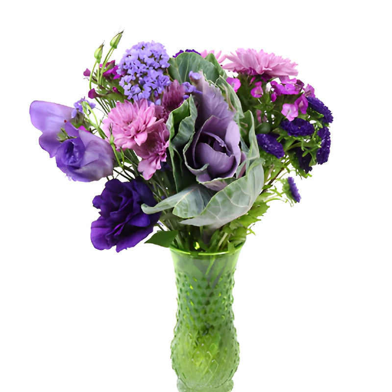 Purple Farm to Table Flower Centerpieces