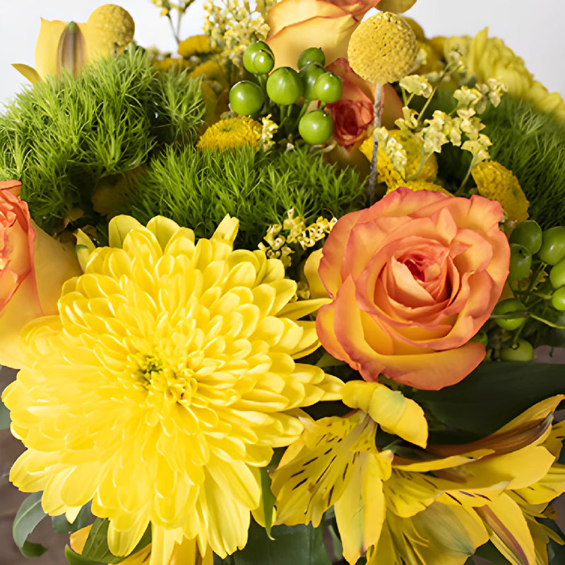 Lemon Lime Yellow Flower Bouquet