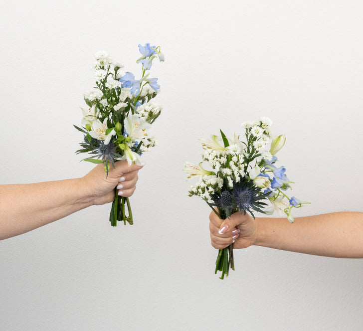 Light Blue Magic Bouquet Bar Flower Kit Vase - Image