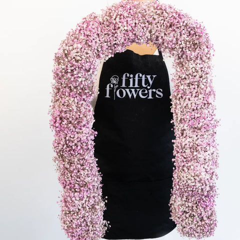 Light Pink Baby's Breath Garland Apron - Image