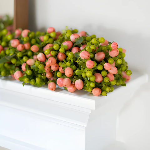 Pink Pastel Hypericum Berry Garland