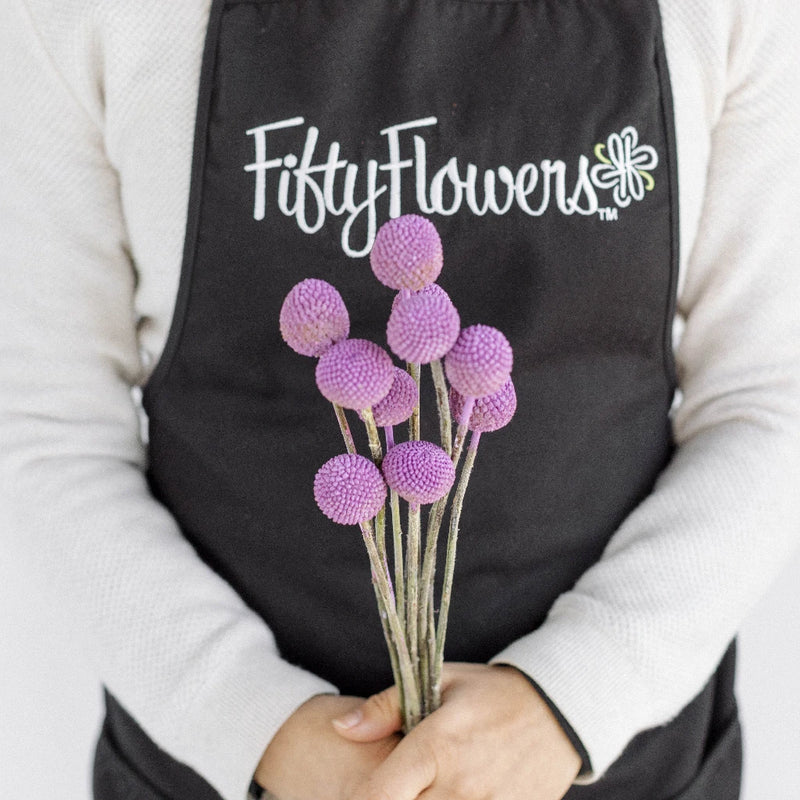 Lily Lavender Billy Ball Flower Apron - Image