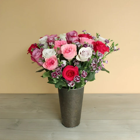 Love Is Alive Valentine Flower Bouquet Vase - Image