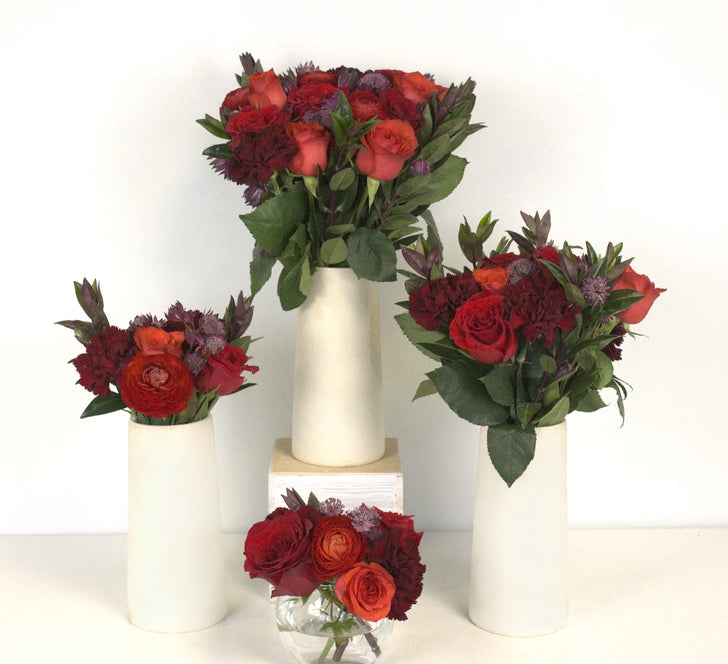 Love Letters In Red Flower Centerpiece Close Up - Image