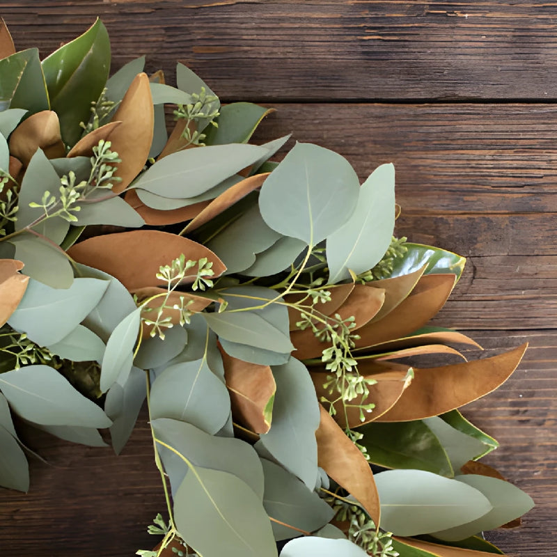 Magnolia and Seeded Eucalyptus Wholesale Greenery Up Close
