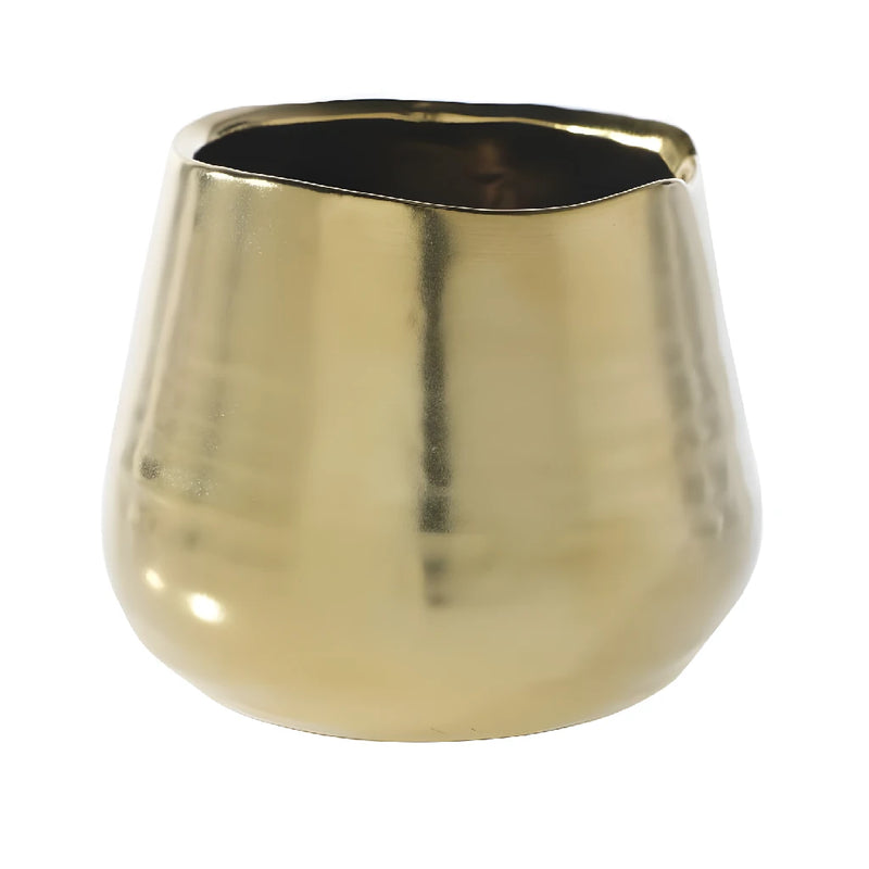 Matte Gold & White Ceramic Tegan Pot Stem - Image