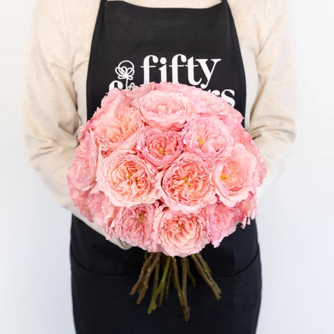Mayra Pink Ruffles Garden Rose Apron - Image