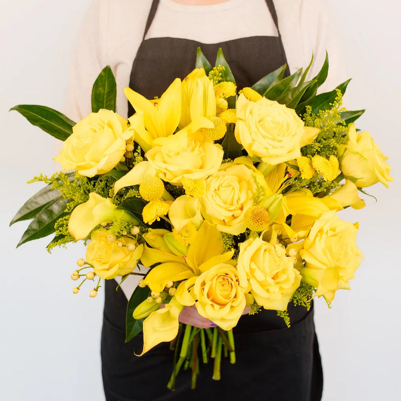 Mellow Yellow Flower Diy Kit Apron - Image