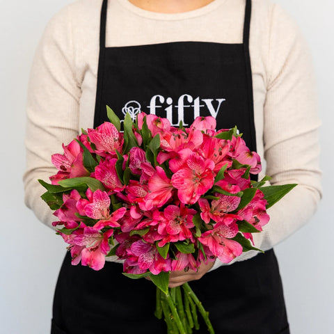 Merlot Alstroemeria Flower Apron - Image