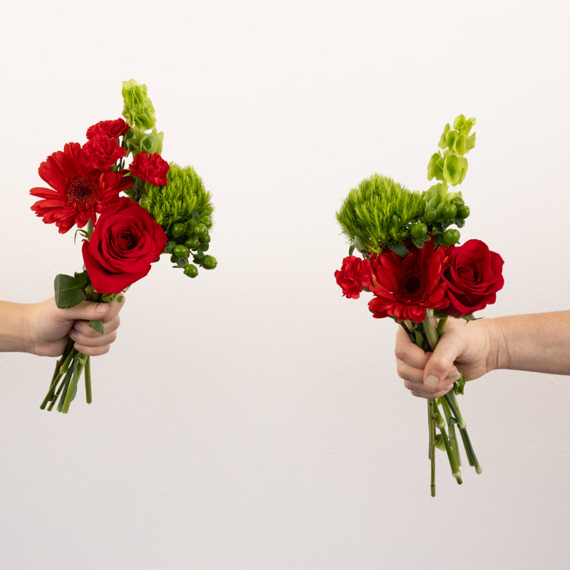Merry And Bright Bouquet Bar Flower Kit Vase - Image
