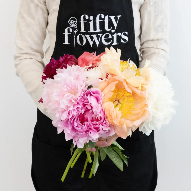 Mixed Color Peonies Vase - Image