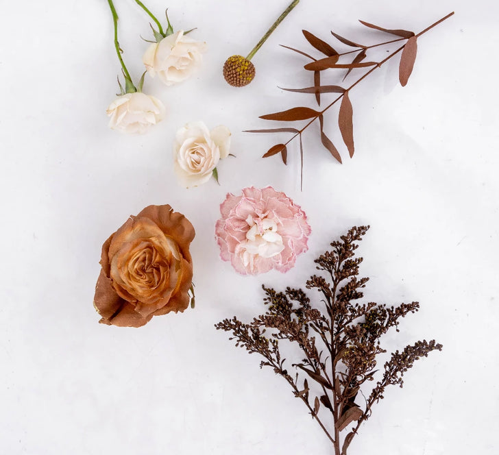 Mocha Brown Bouquet Bar Flower Kit Recipe - Image