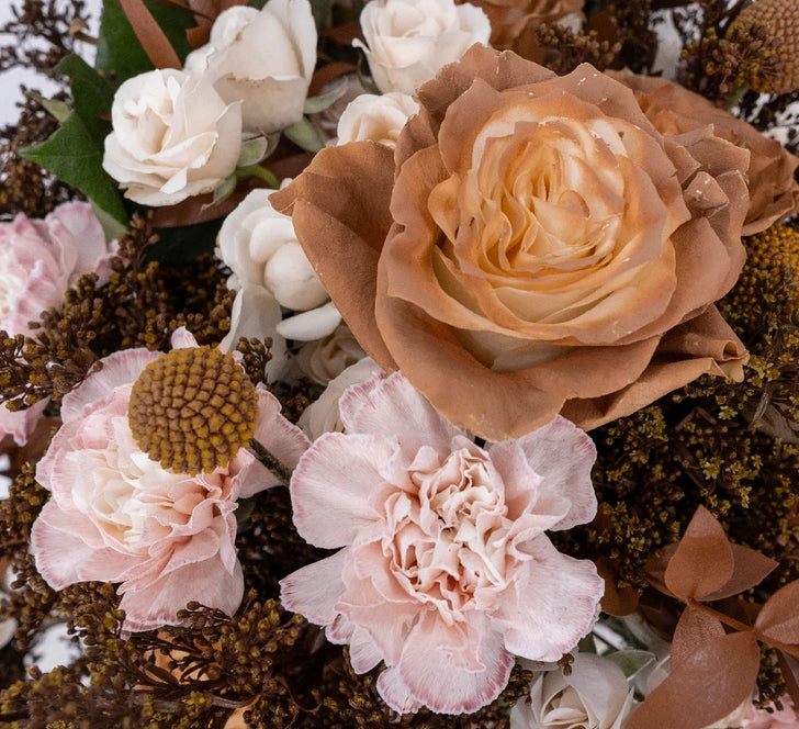 Mocha Brown Flower Bouquet Close Up - Image
