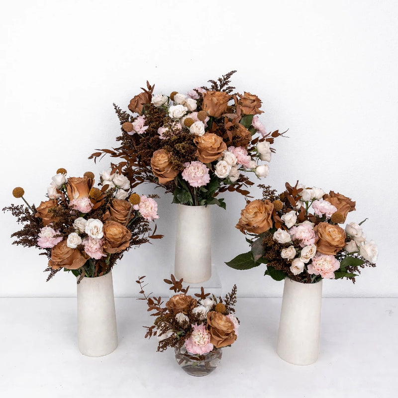 Mocha Brown Flower Centerpieces Hand - Image