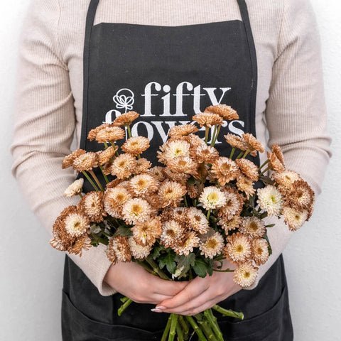 Mocha Mousse Enhanced Mini Button Flower Vase - Image