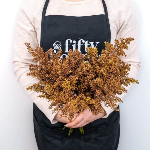 Mocha Mousse Enhanced Solidago Flowers Vase - Image