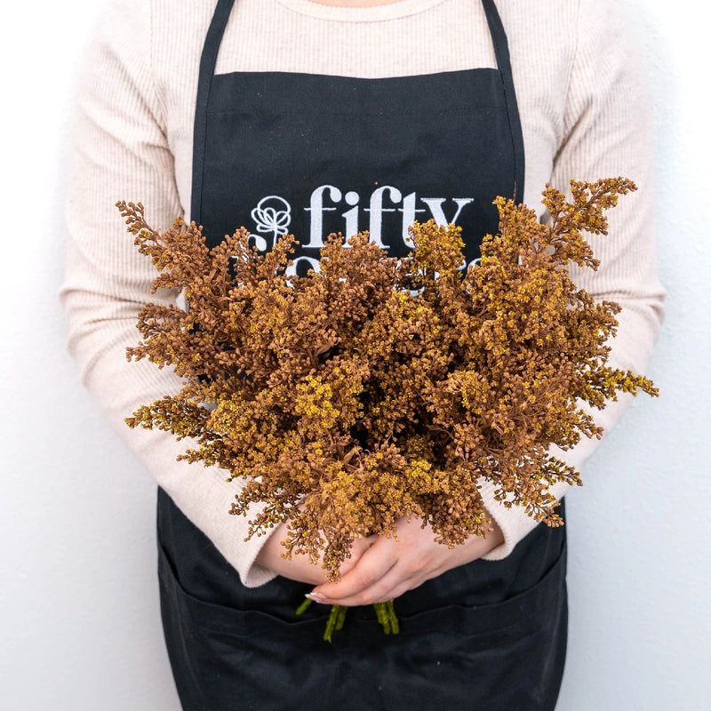 Mocha Mousse Enhanced Solidago Flowers Vase - Image