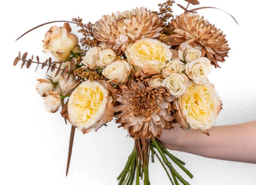 Mocha Mousse Flower Bouquet Hand - Image