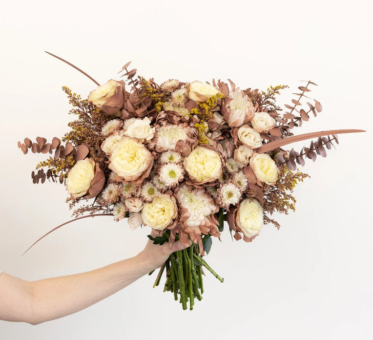 Mocha Mousse Flower Centerpieces Hand - Image