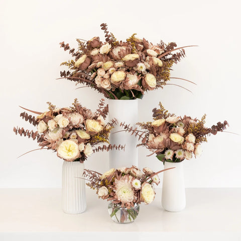 Mocha Mousse Flower Centerpieces Hand - Image