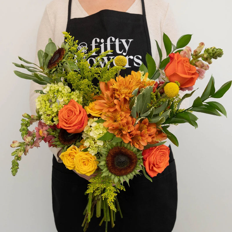 Modern Sunflower Flower Centerpieces Apron - Image