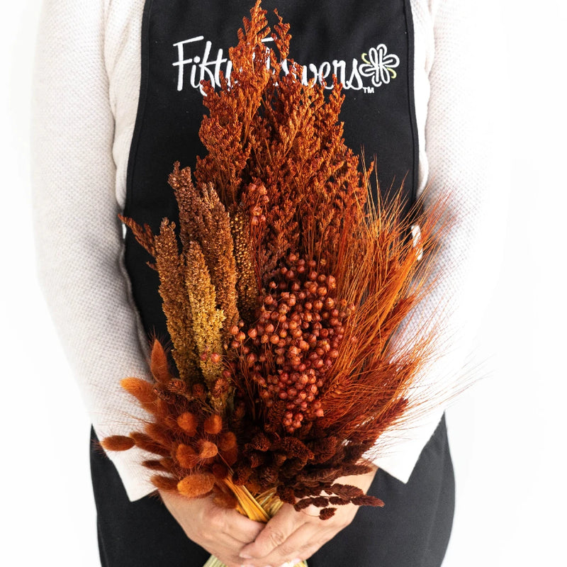 Monochromatic Brown Dried Flower Kit Apron - Image