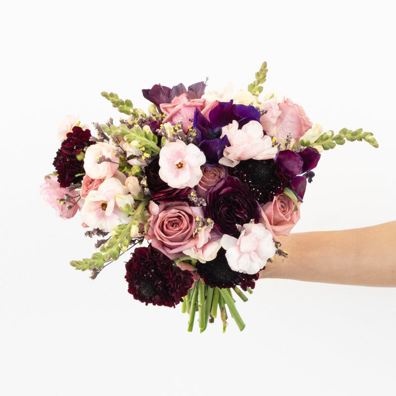 Moody Mauve Diy Flower Kit Vase - Image