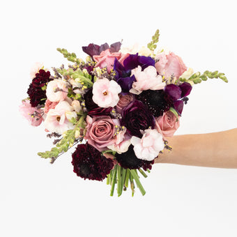 Moody Mauve Flower Bouquet Close Up - Image