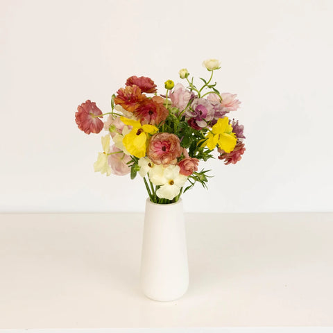 Mothers Day Butterfly Ranunculus Flowers Vase - Image