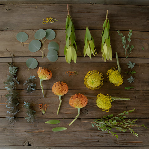 Neena Yellow Tropical DIY Flower Kit Up Close