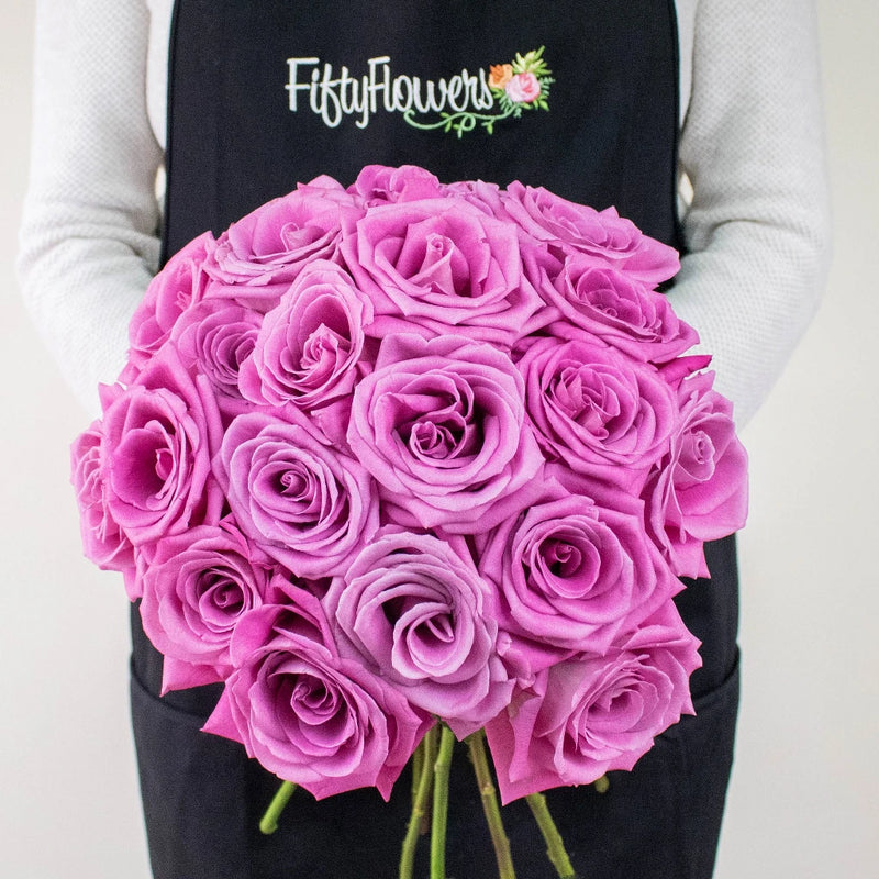 New Aqua Pink Rose Bunch