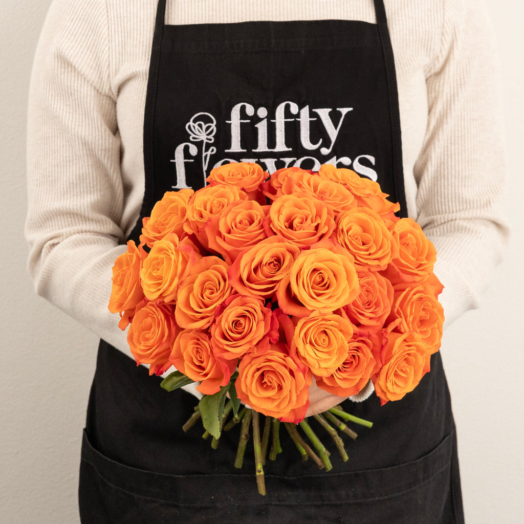 Buy Wholesale Orange Crush Rose in Bulk - FiftyFlowers