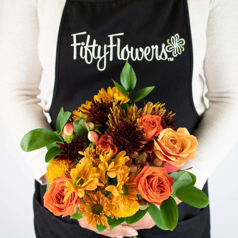 Orange Flower Centerpiece Bunch in Hand
