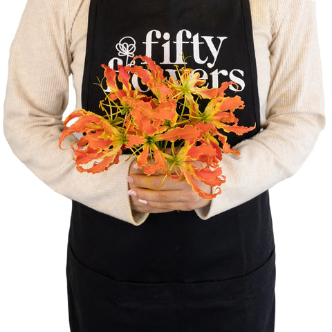 Orange Gloriosa Lilies Apron - Image