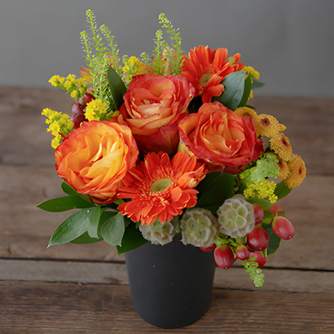 Deep Orange Flower Centerpieces