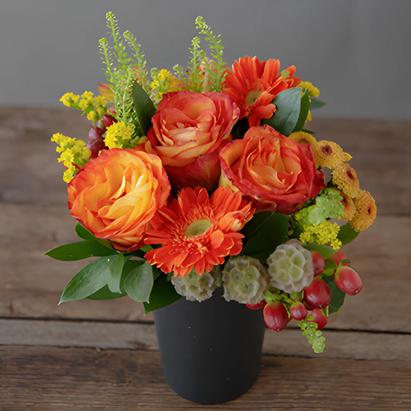 Deep Orange Flower Centerpieces