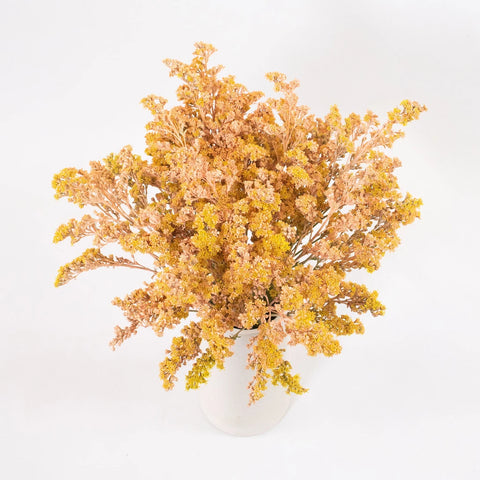 Orange Solidago Flower Bunch in Vase