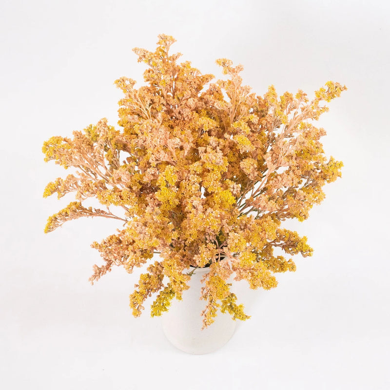 Orange Solidago Flower Bunch in Vase