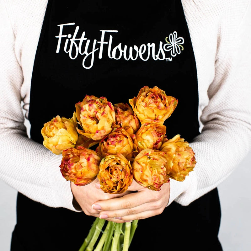 Orange Valdivia Double Tulips Apron - Image