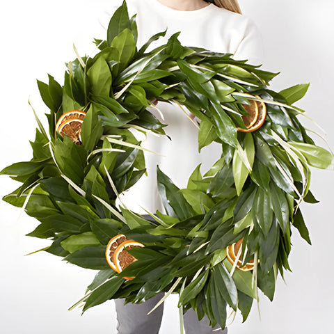 Orange Zest greenery mix wreath bunch