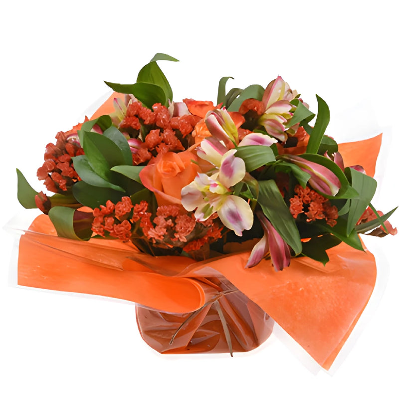 Monochromatic Orange Bouquetta Centerpieces