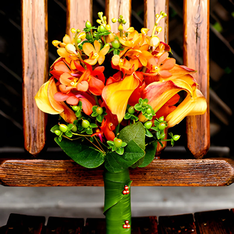 Orchid Mokara and Mini Calla Wholesale DIY Flower Kit In a Hand