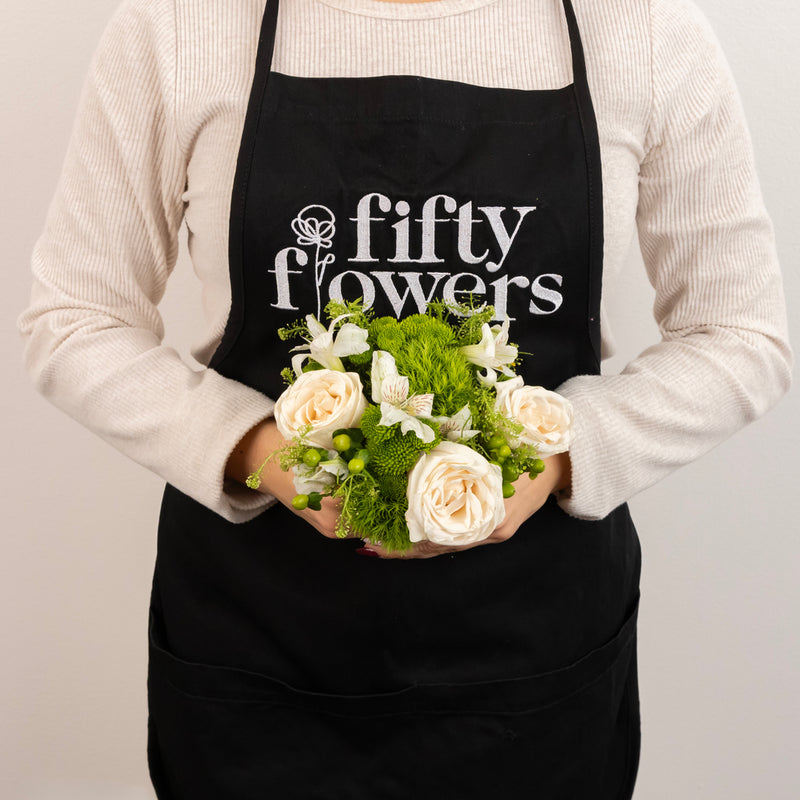 Organically Green Flower Centerpiece Vase - Image