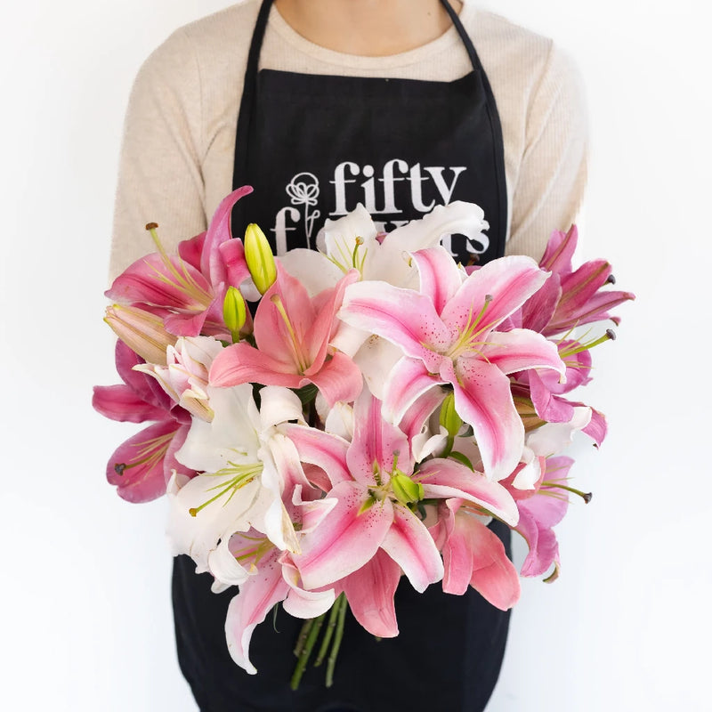 colorful lily flower Assorted Color Oriental Lilies For Mothers Day