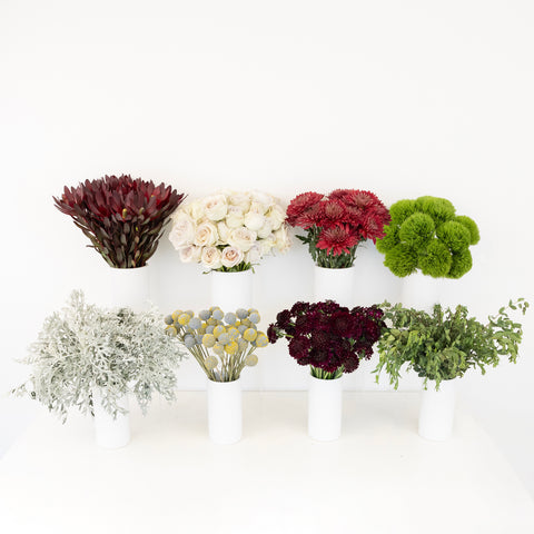 Oxblood And Sage Diy Flower Kit Stem - Image