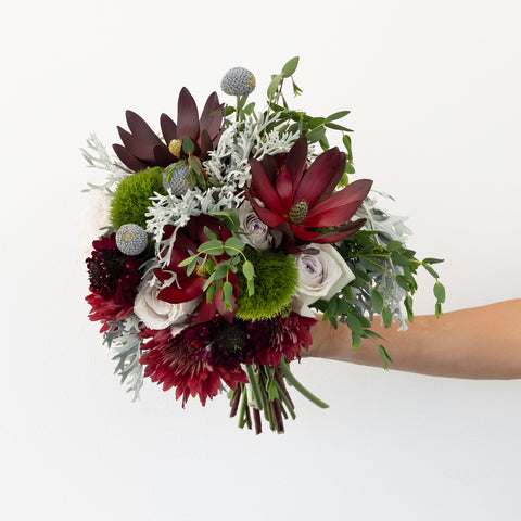 Oxblood And Sage Diy Flower Kit Vase - Image