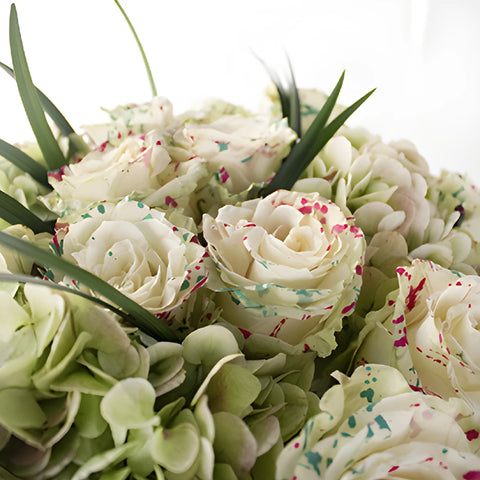 Painting Palette Splattered Rose Bouquet