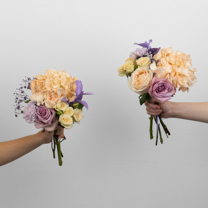 Pastels With Pizzazz Bouquet Bar Flower Kit Vase - Image