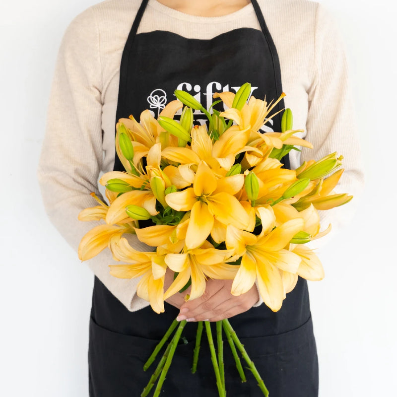 Peach Asiatic Lily Apron - Image